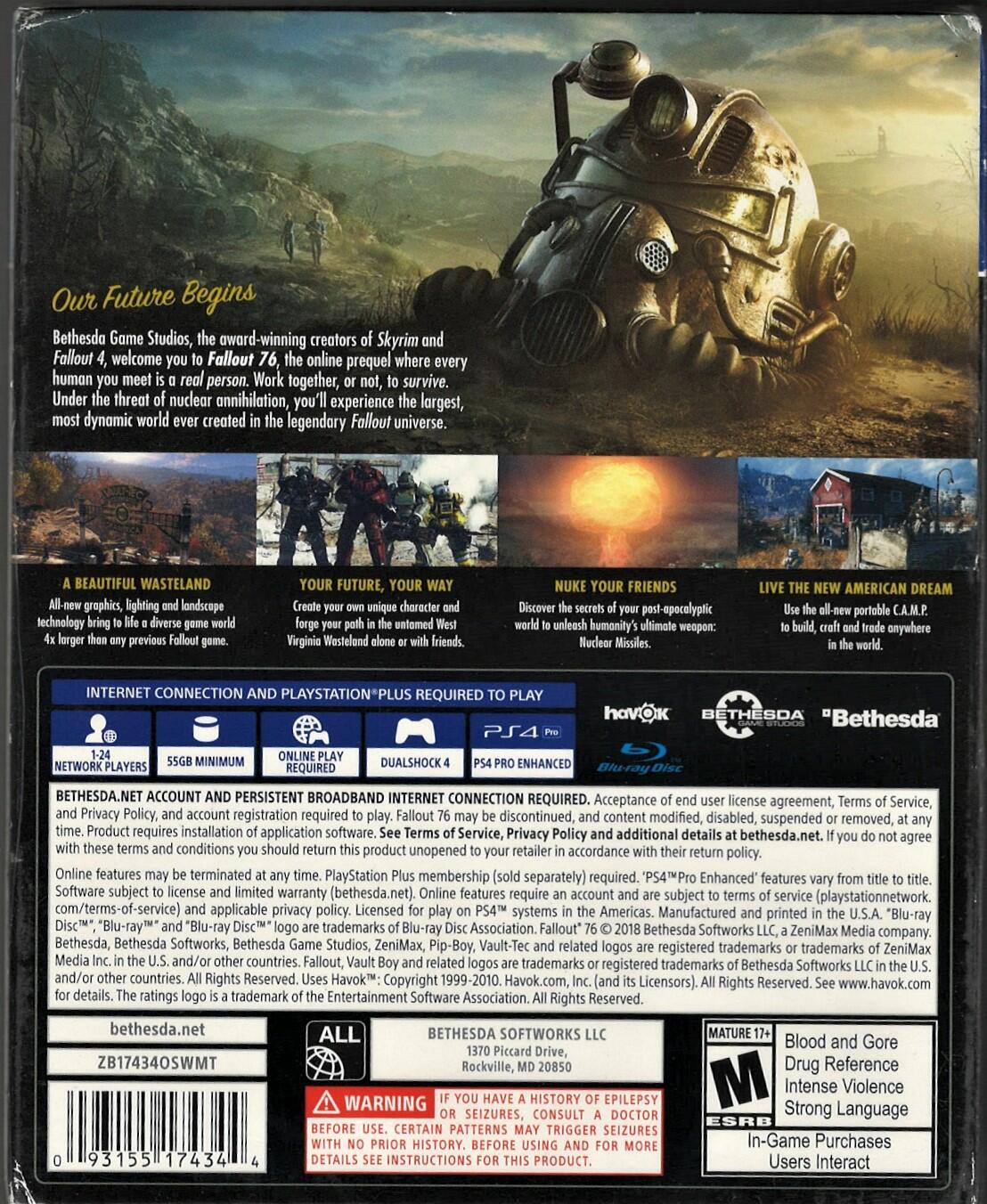 Fallout 76 Steelbook Edition - PlayStation 4