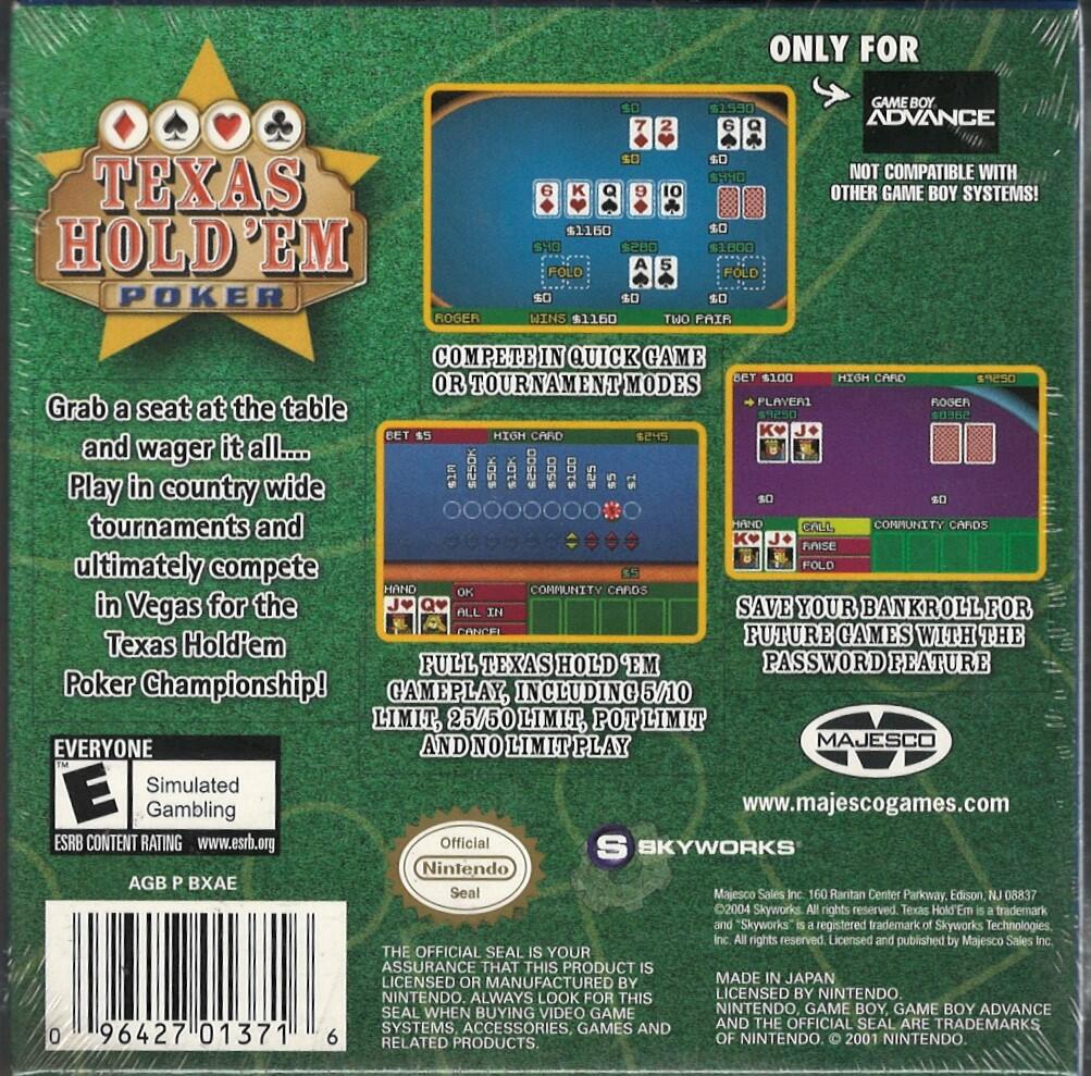 Texas Hold Em Poker - Game Boy Advance