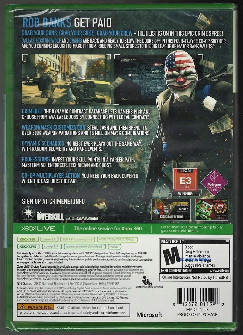 Payday 2 - Xbox 360