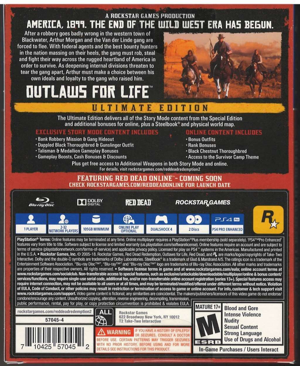 Red Dead Redemption 2: Ultimate Edition - PlayStation 4