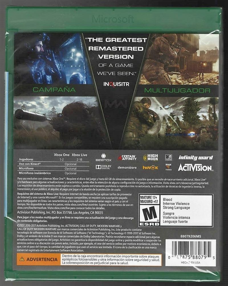 Call of Duty: Modern Warfare Remastered (LATAM) - Xbox One