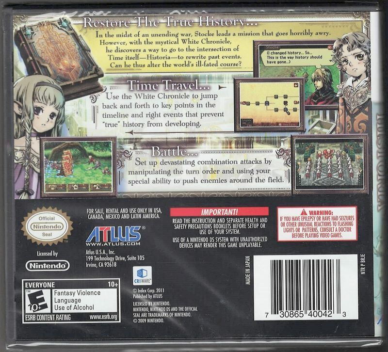 Radiant Historia - Nintendo DS