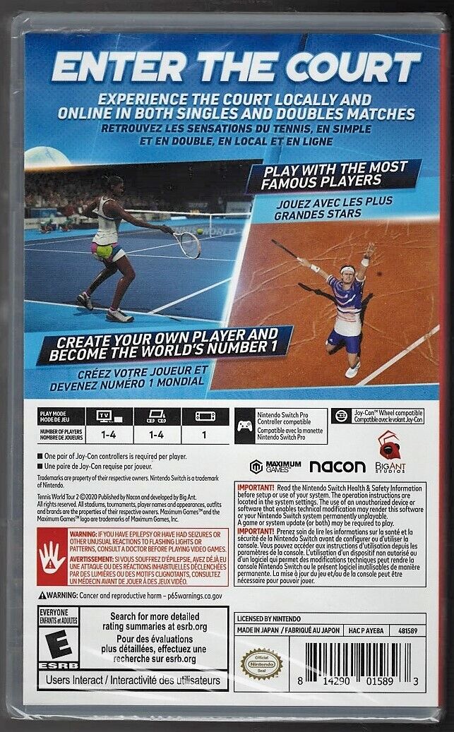 Tennis World Tour 2 - Nintendo Switch