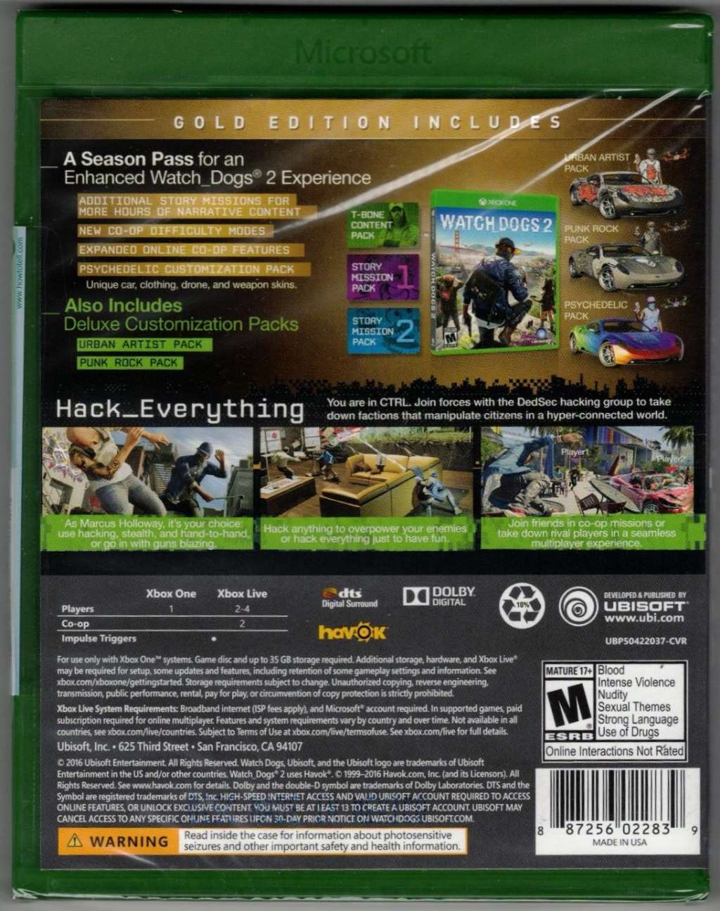 Watch Dogs 2: Gold Edition - Xbox One