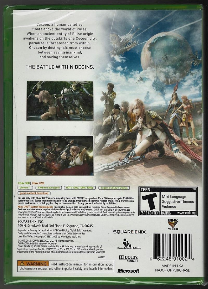 Final Fantasy XIII (Platinum Hits) - Xbox 360