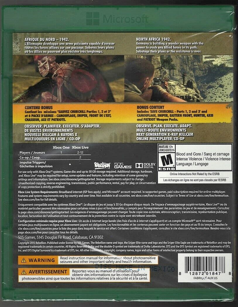 Sniper Elite III: Ultimate Edition - Xbox One