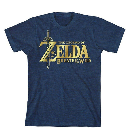 Legend of Zelda Breath of the Wild T-Shirt (Blue Logo size M)