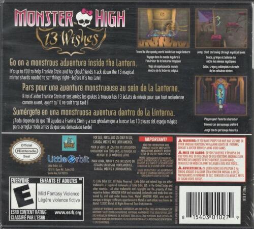 Monster High: 13 Wishes - Nintendo DS