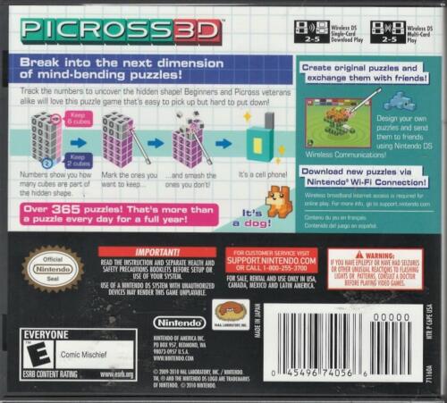 Picross 3D - Nintendo DS