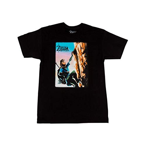 Legend of Zelda Breath of the Wild T-Shirt (Black Cliff size L)