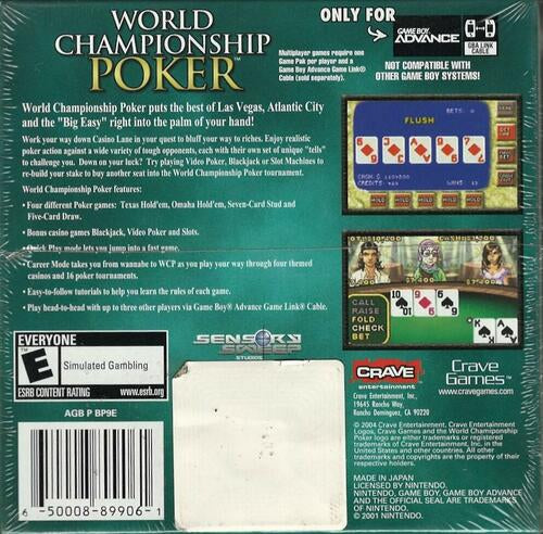 World Championship Poker - Game Boy Advance
