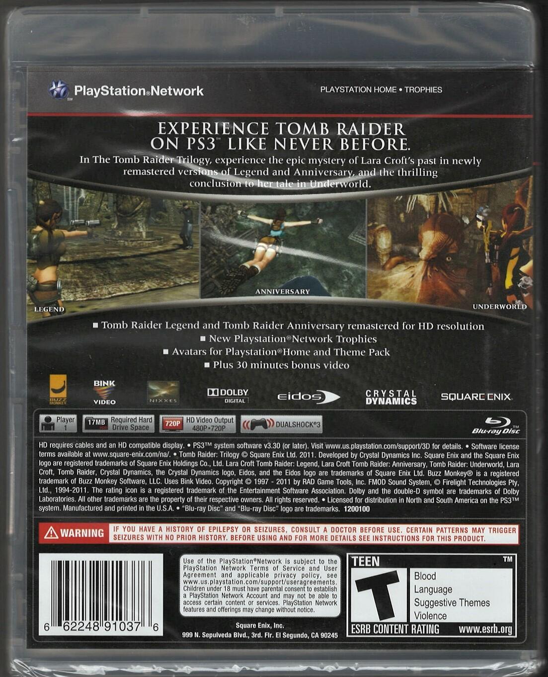 Tomb Raider Trilogy - PlayStation 3