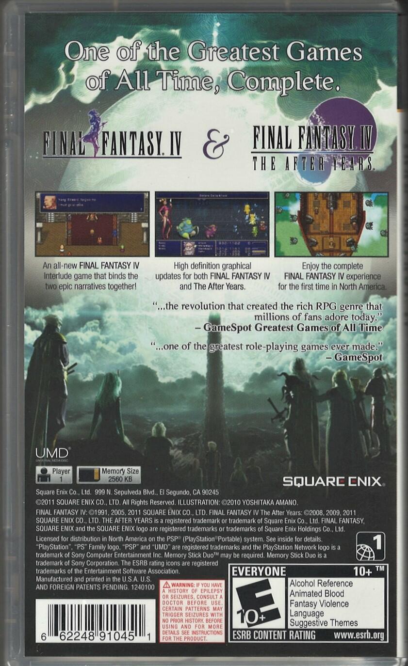 Final Fantasy IV The Complete Collection - PlayStation Portable