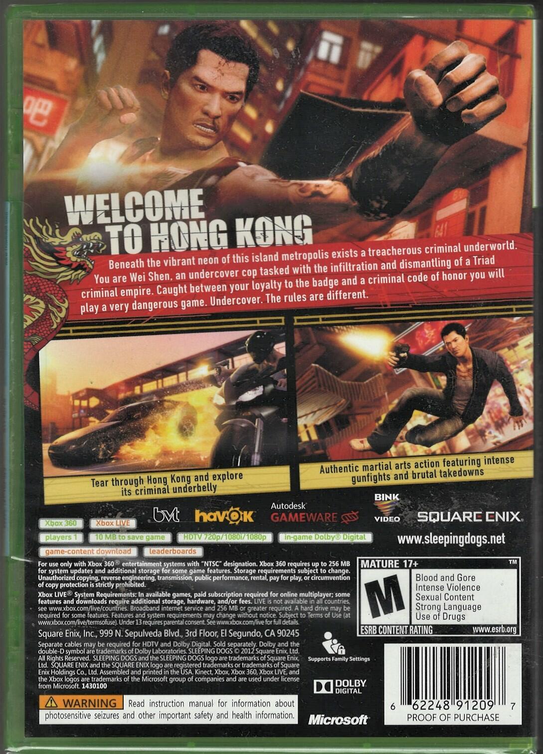 Sleeping Dogs - Xbox 360