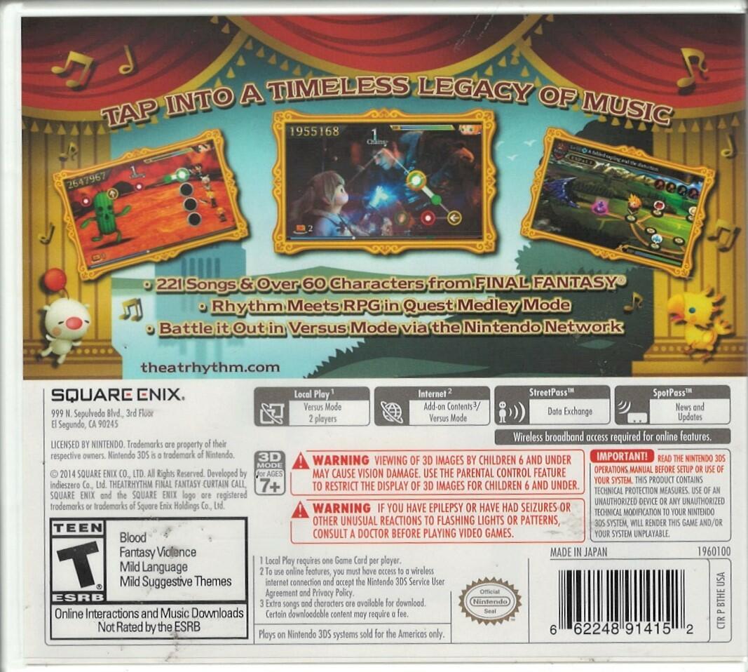 Theatrhythm Final Fantasy: Curtain Call - Nintendo 3DS