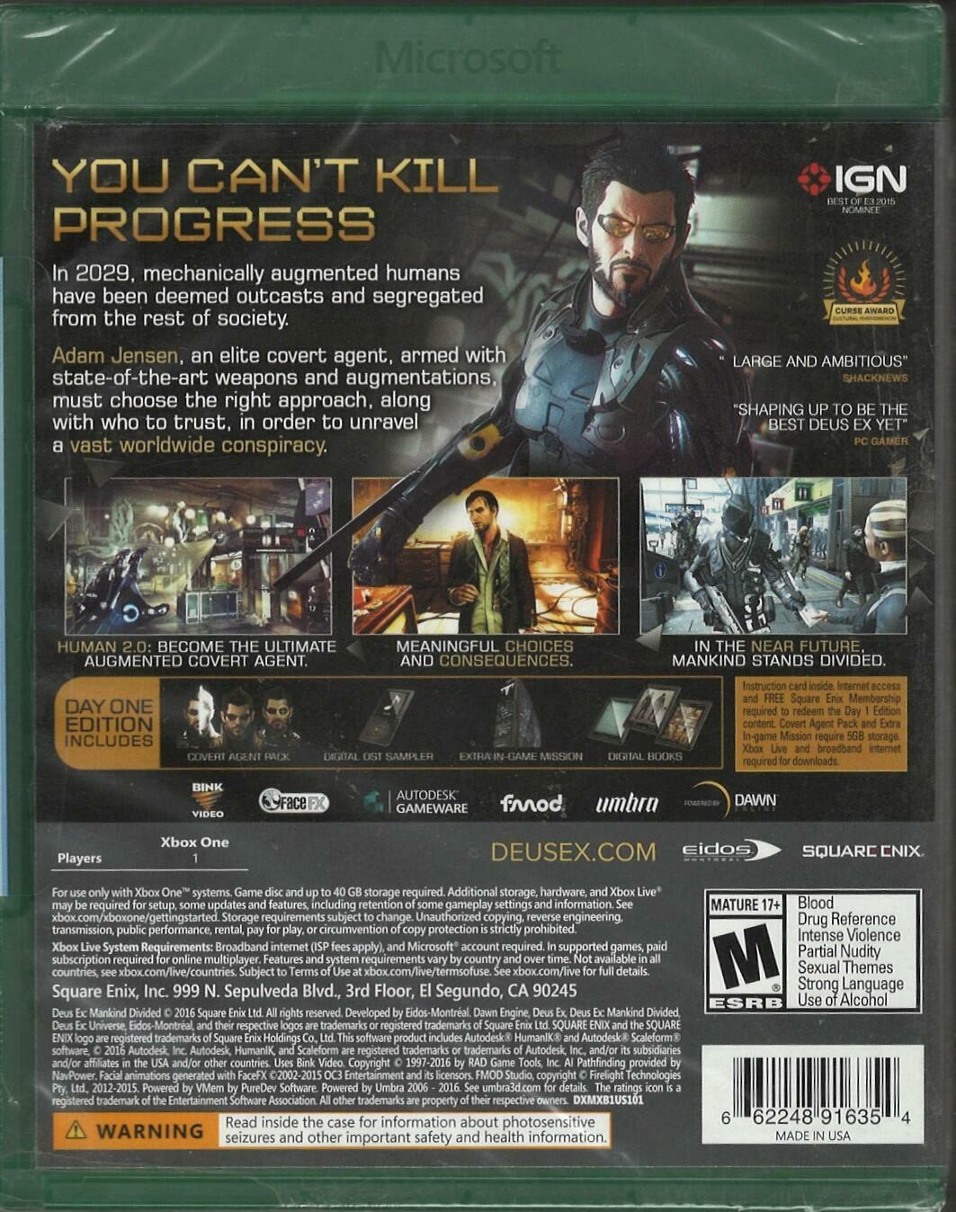 Deus Ex: Mankind Divided - Xbox One