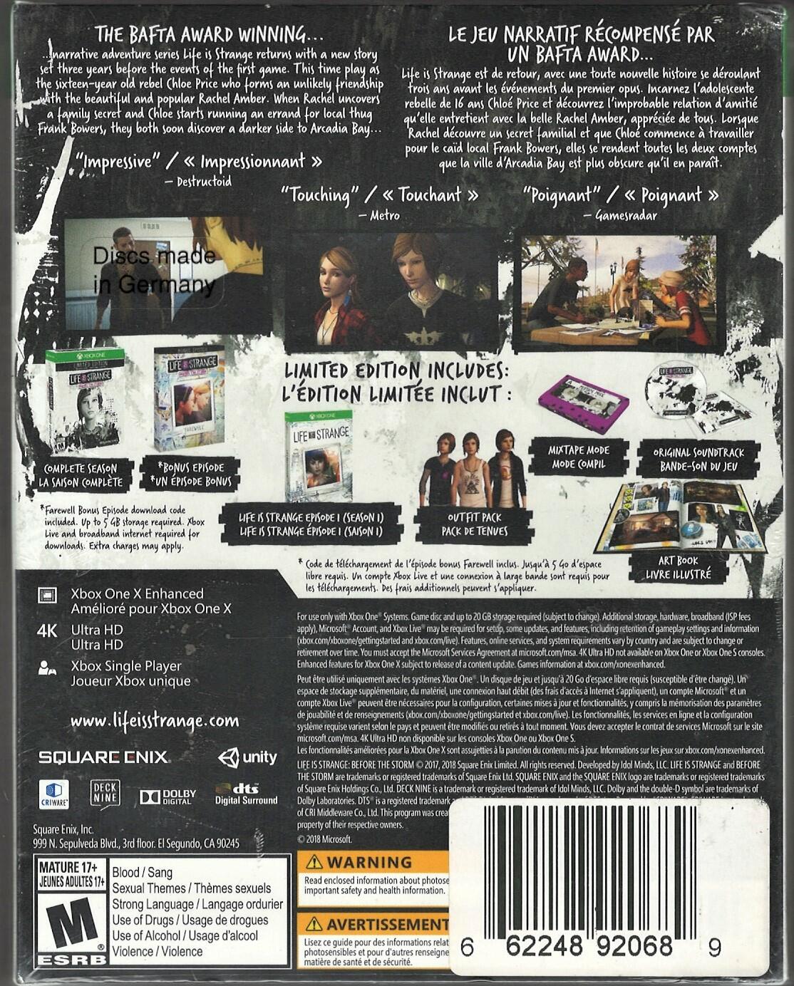 Life is Strange: Before the Storm Limited Edition - Xbox One