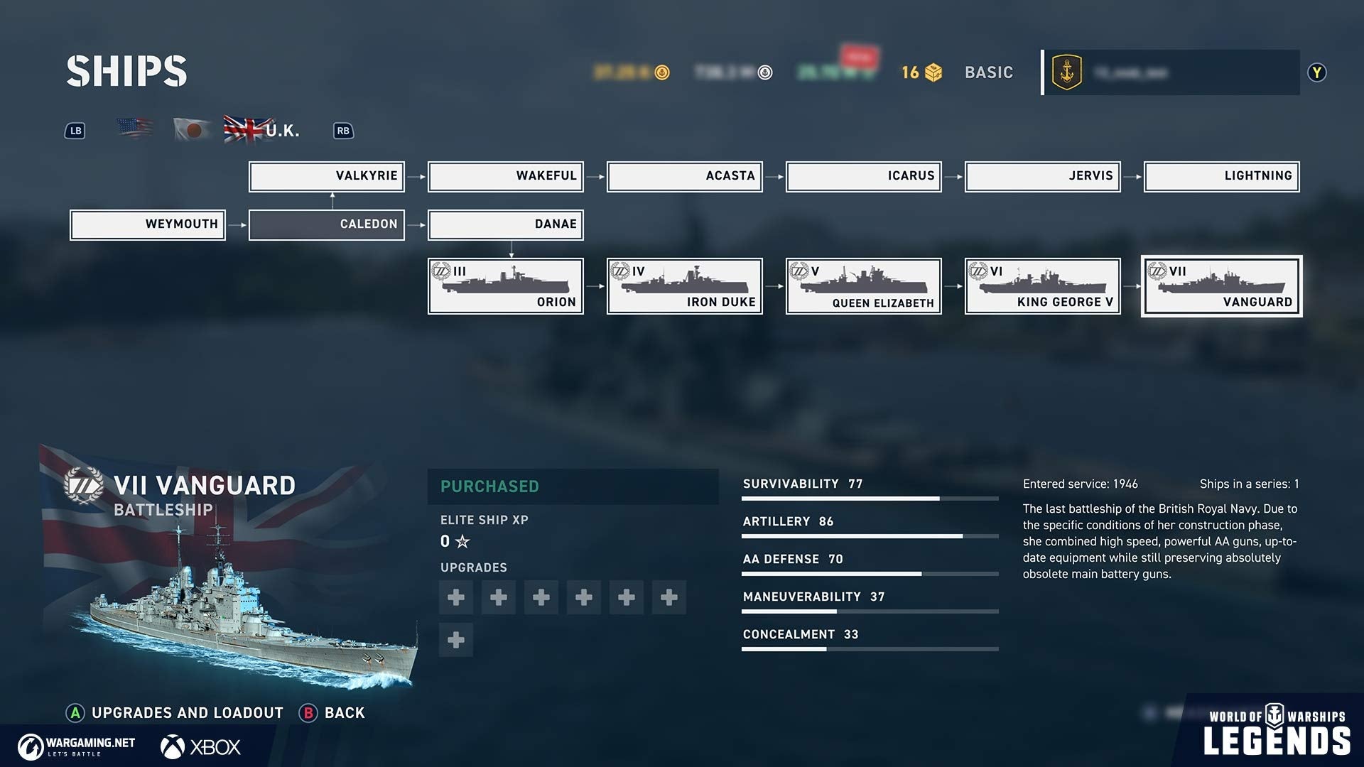 World Of Warships: Legends Firepower Deluxe Edition - Xbox One