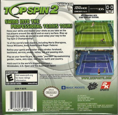 Top Spin 2 - Game Boy Advance