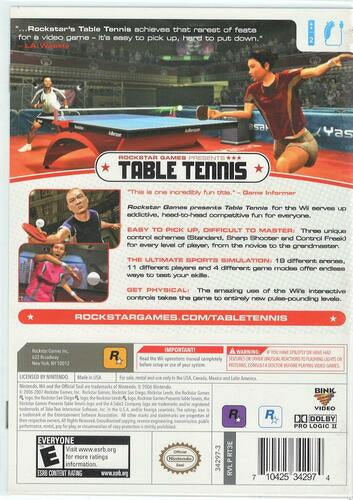 Rockstar Games Table Tennis - Nintendo Wii