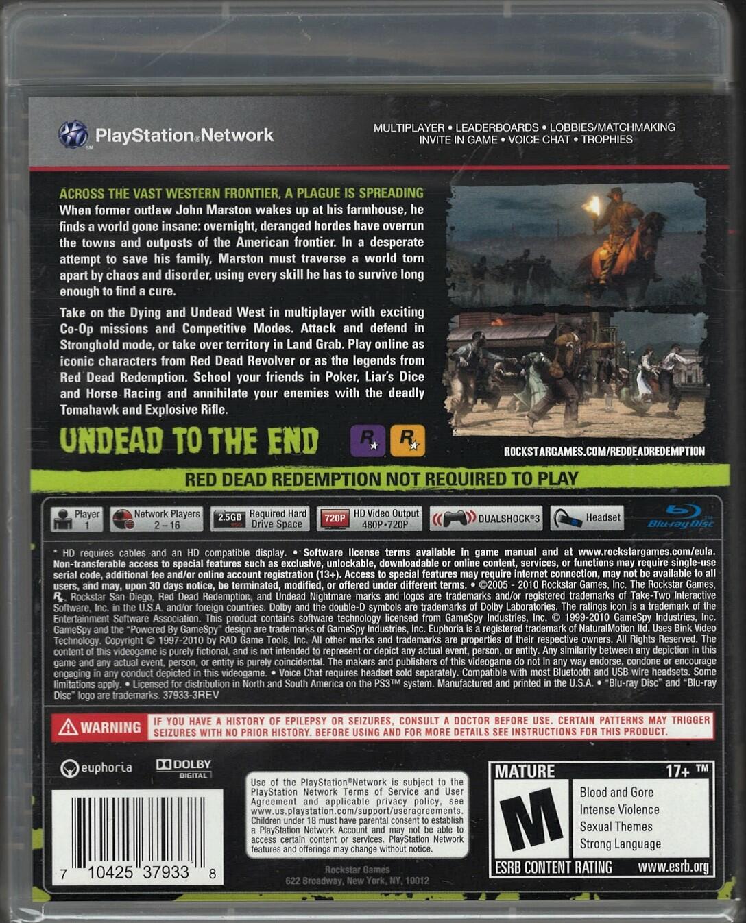 Red Dead Redemption: Undead Nightmare - PlayStation 3