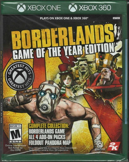 Borderlands Game of the Year Edition - Xbox 360/XB1 New Packaging