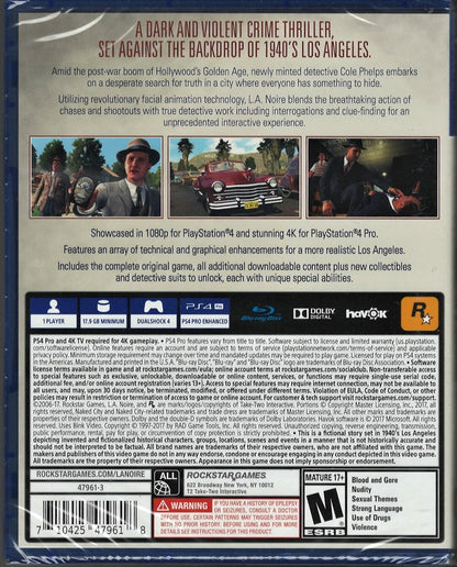 L.A. Noire - PlayStation 4