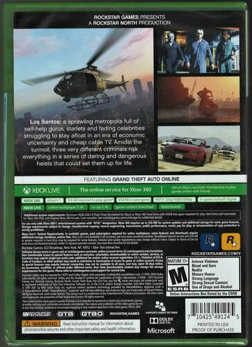 Grand Theft Auto V (Platinum Hits) - Xbox 360