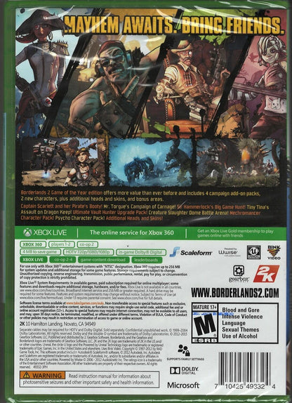 Borderlands 2: Game of the Year Edition (Platinum Hits) - Xbox 360