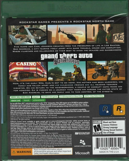 Grand Theft Auto: San Andreas (XB1 Packaging) - Xbox 360