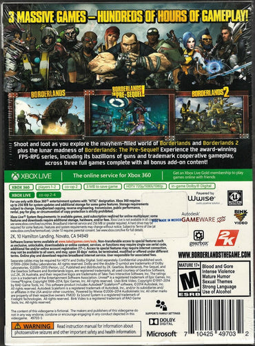 Borderlands Triple Pack - Xbox 360