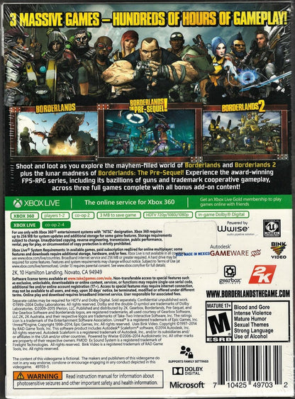 Borderlands Triple Pack - Xbox 360