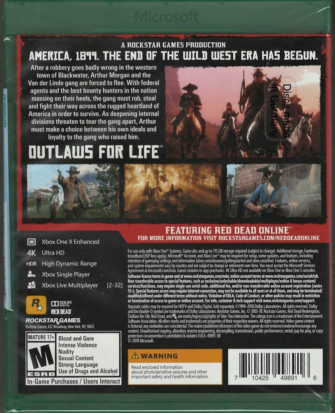 Red Dead Redemption 2 - Xbox One