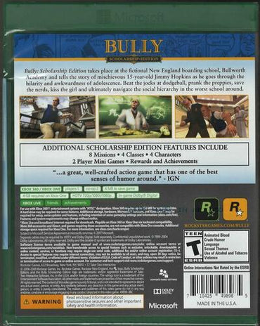 Bully: Scholarship Edition - Xbox One