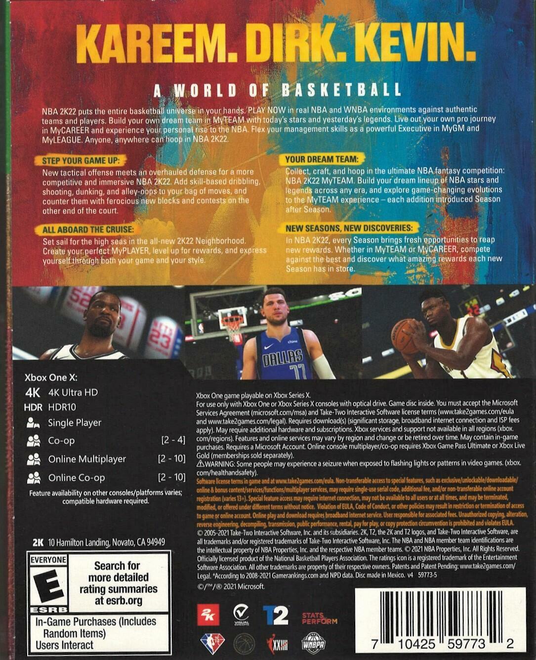 NBA 2K22 75th Anniversary Edition - Xbox One