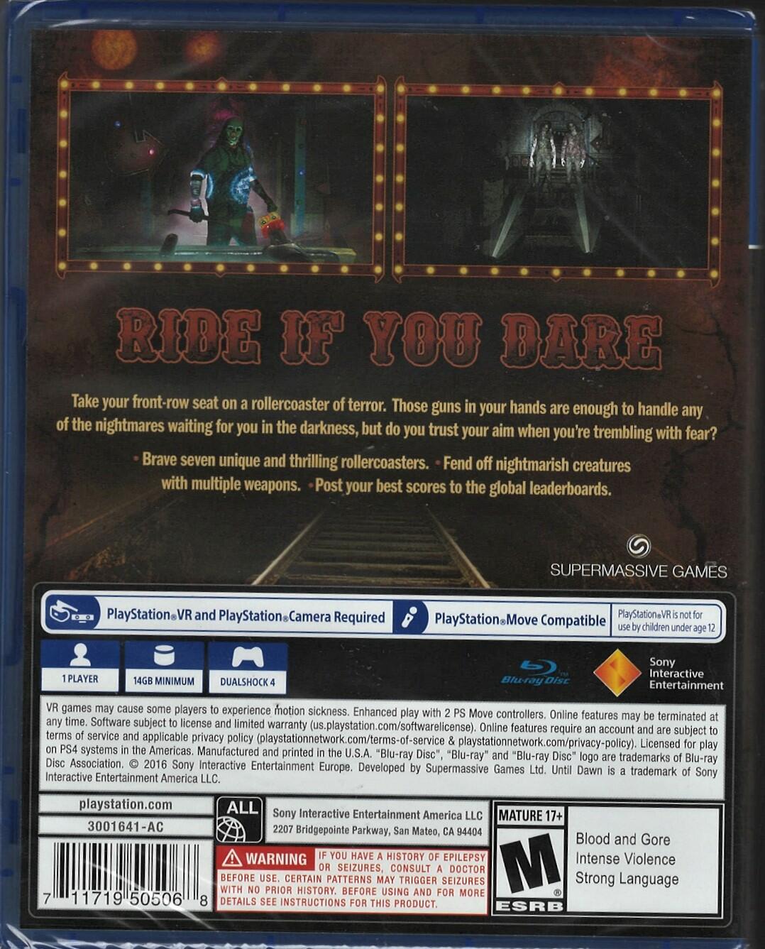 Until Dawn: Rush of Blood (PlayStation VR) - PlayStation 4