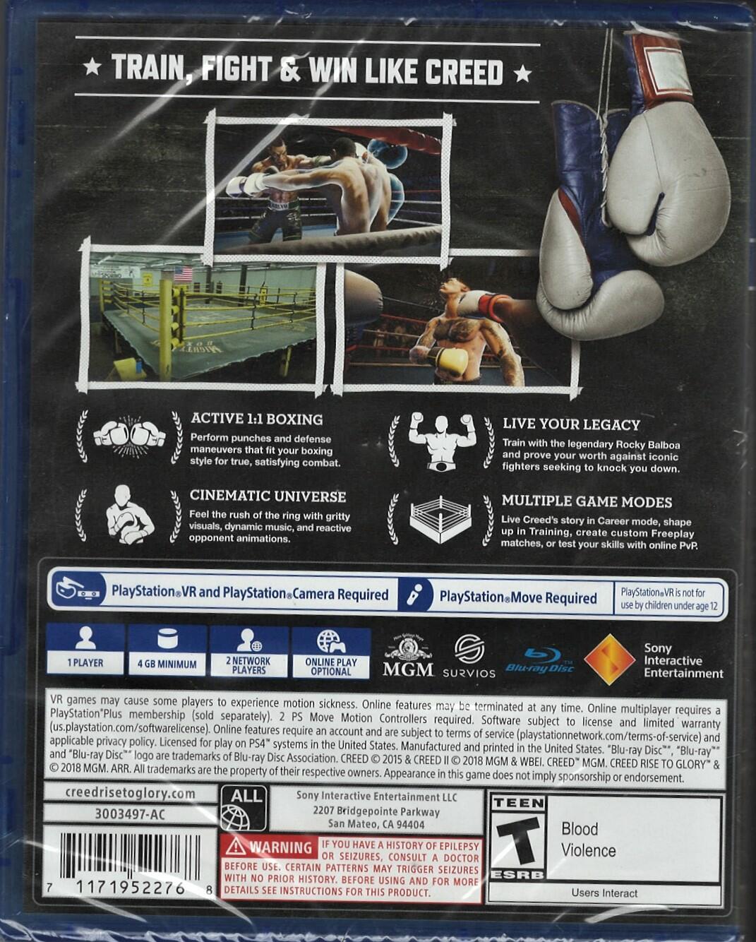 Creed: Rise to Glory (PlayStation VR) - PlayStation 4