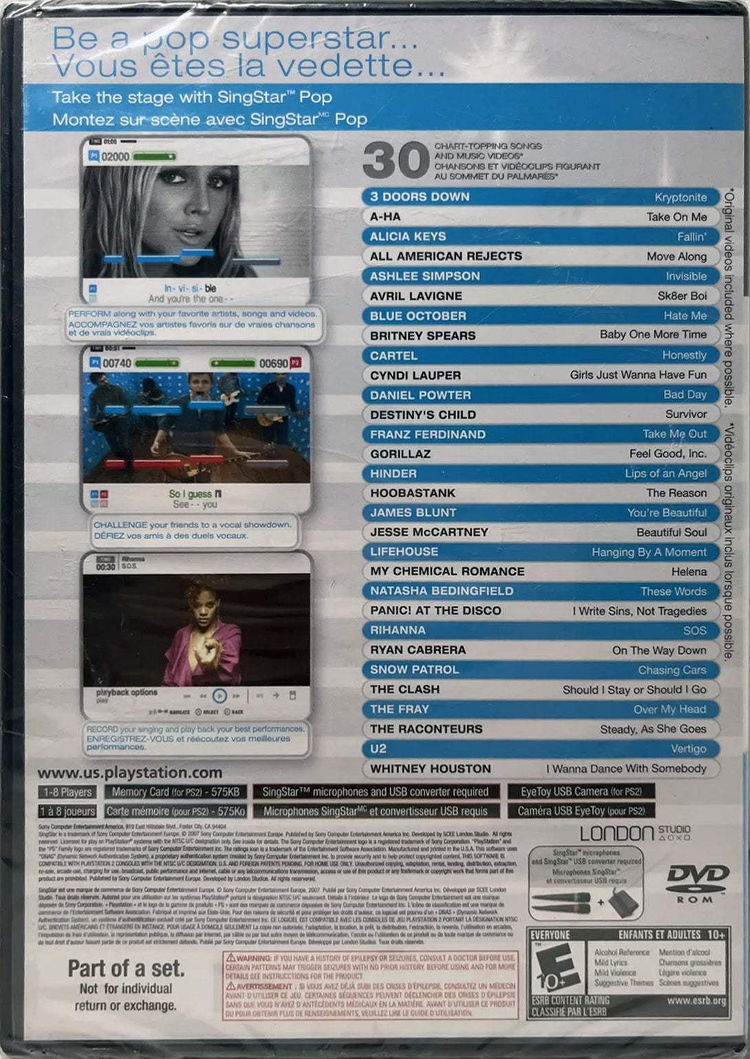 Singstar Pop (Game Only) - PlayStation 2