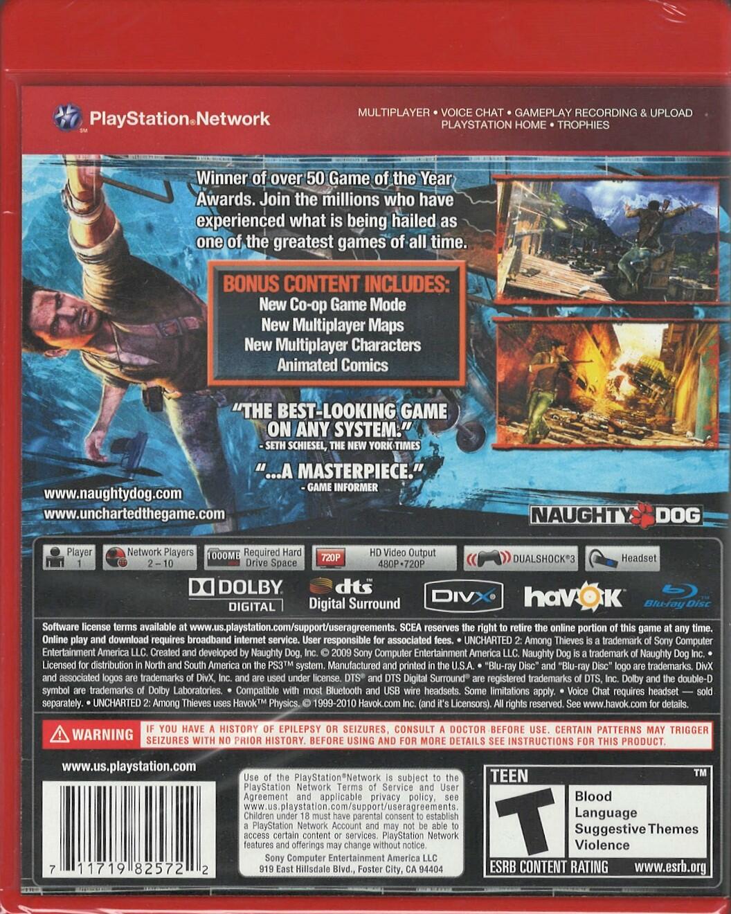 Uncharted 2: Among Thieves - Game of The Year Edition Slip Case - PlayStation 3