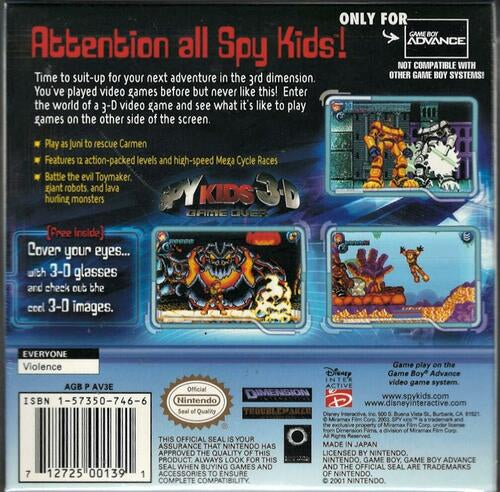 Spy Kids 3D - Game Boy Advance