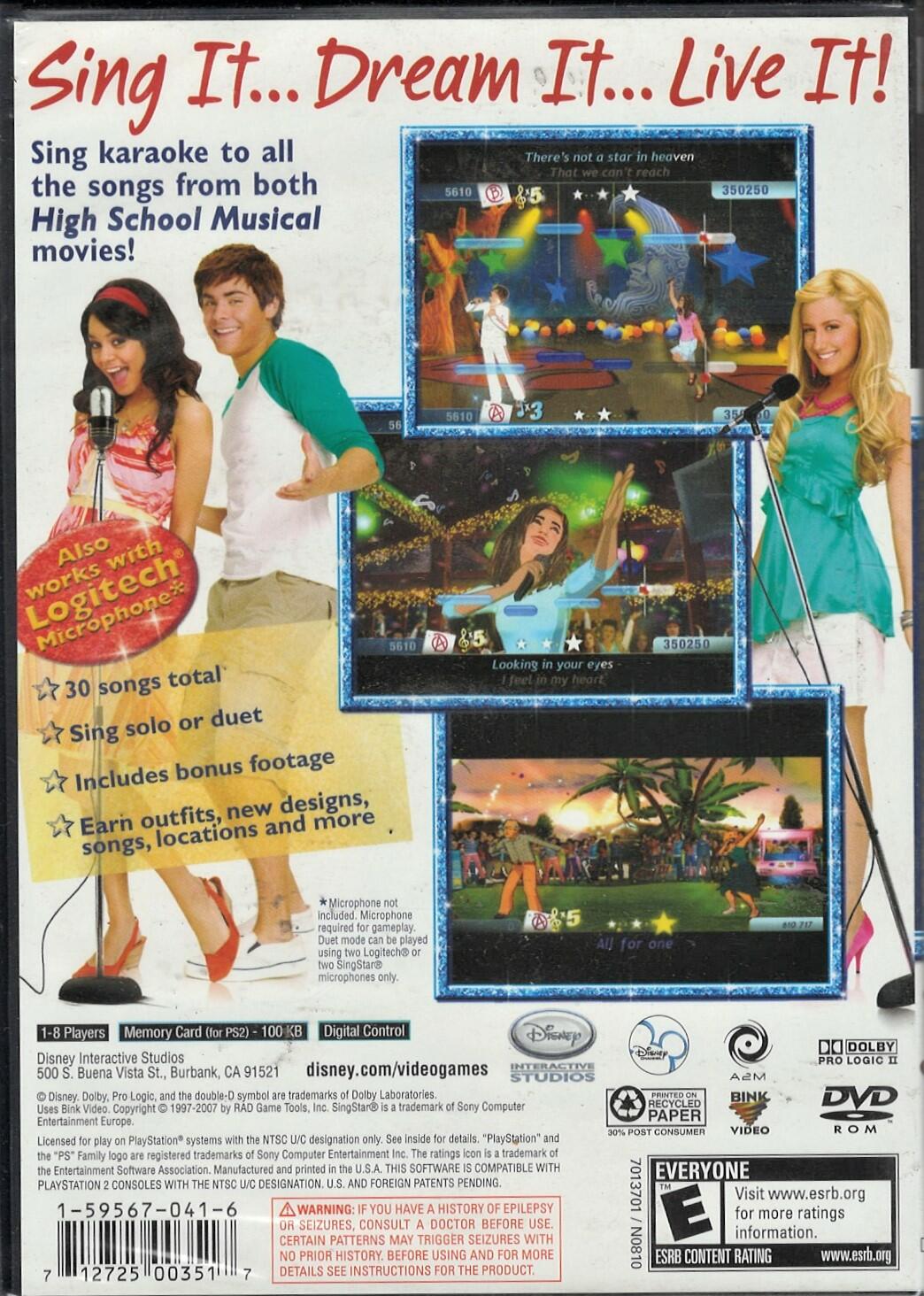 High School Musical: Sing It (Game Only) - PlayStation 2