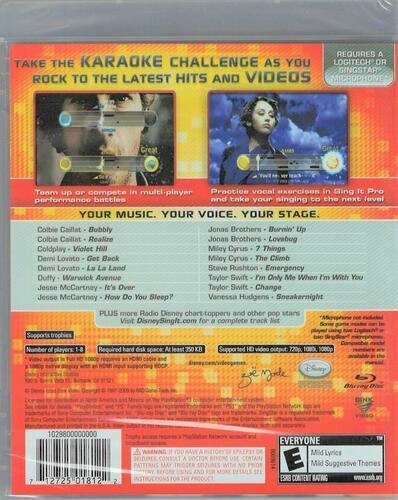 Disney Sing It: Pop Hits - PlayStation 3