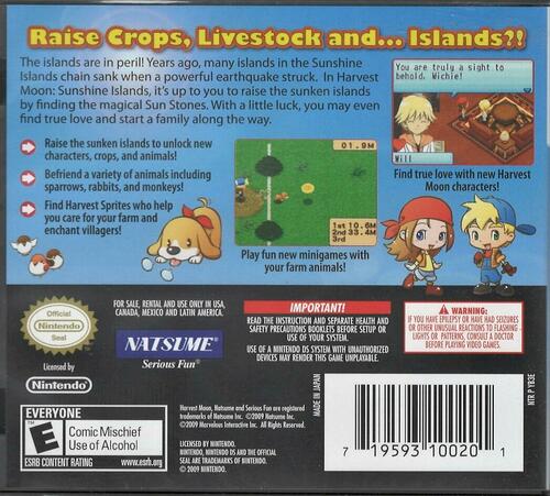 Harvest Moon: Sunshine Islands - Nintendo DS