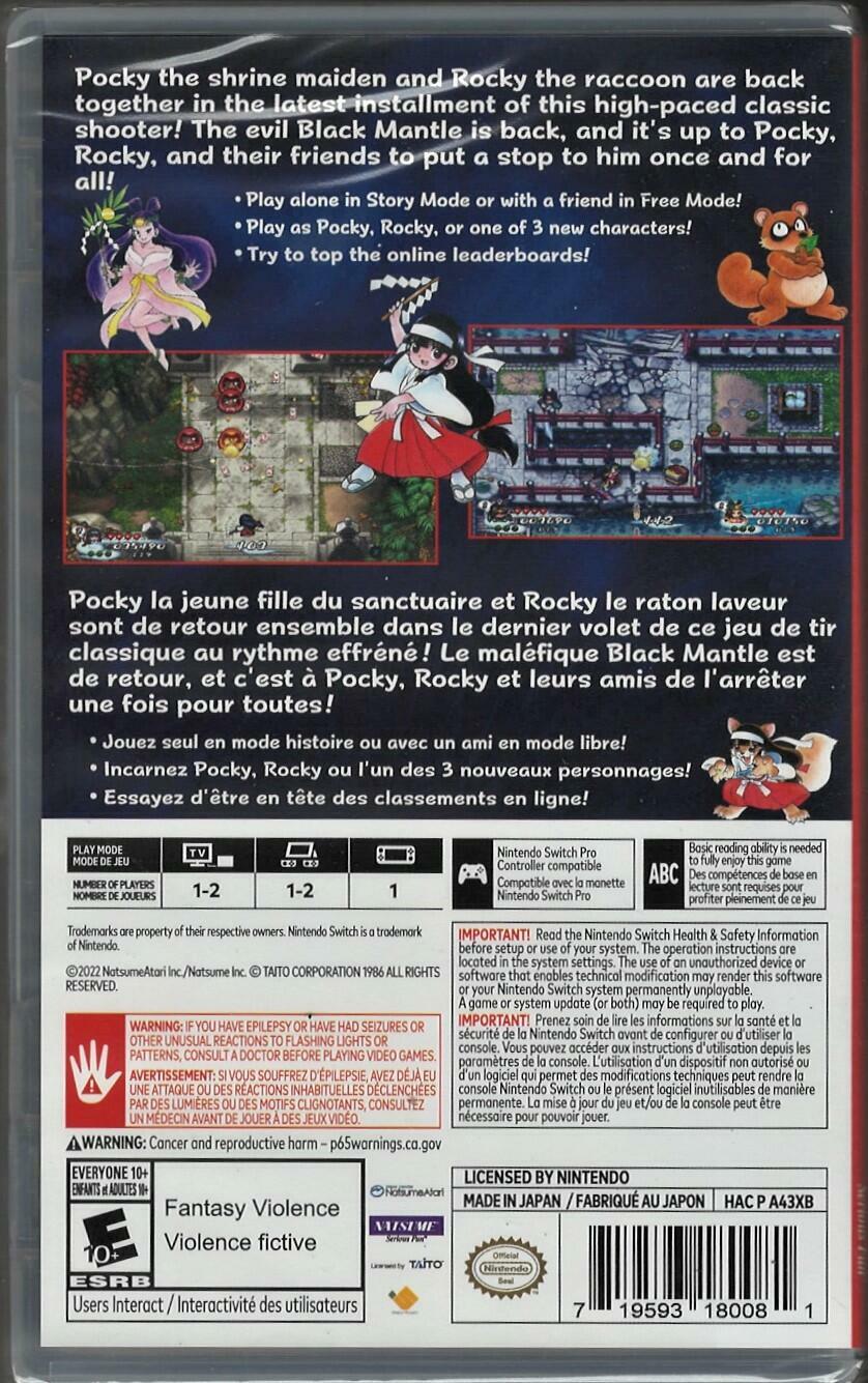 Pocky & Rocky Reshrined - Nintendo Switch