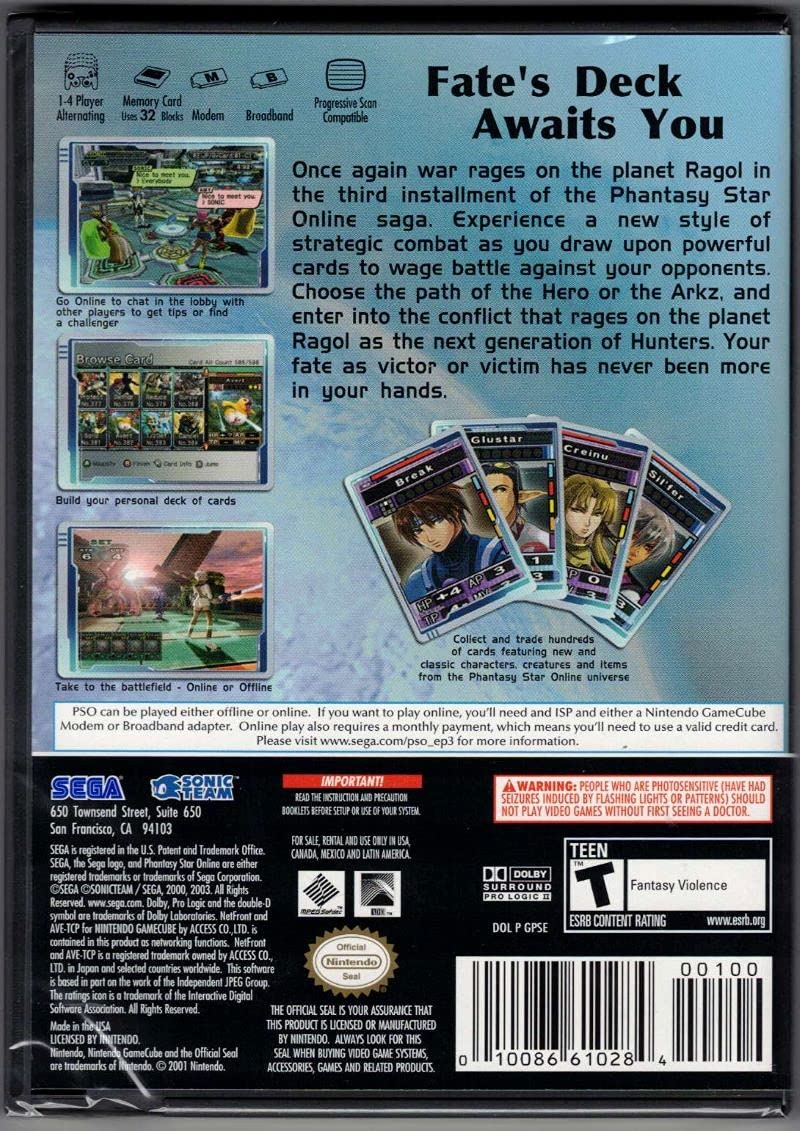 Phantasy Star Online 3 Card Rev. - Nintendo GameCube