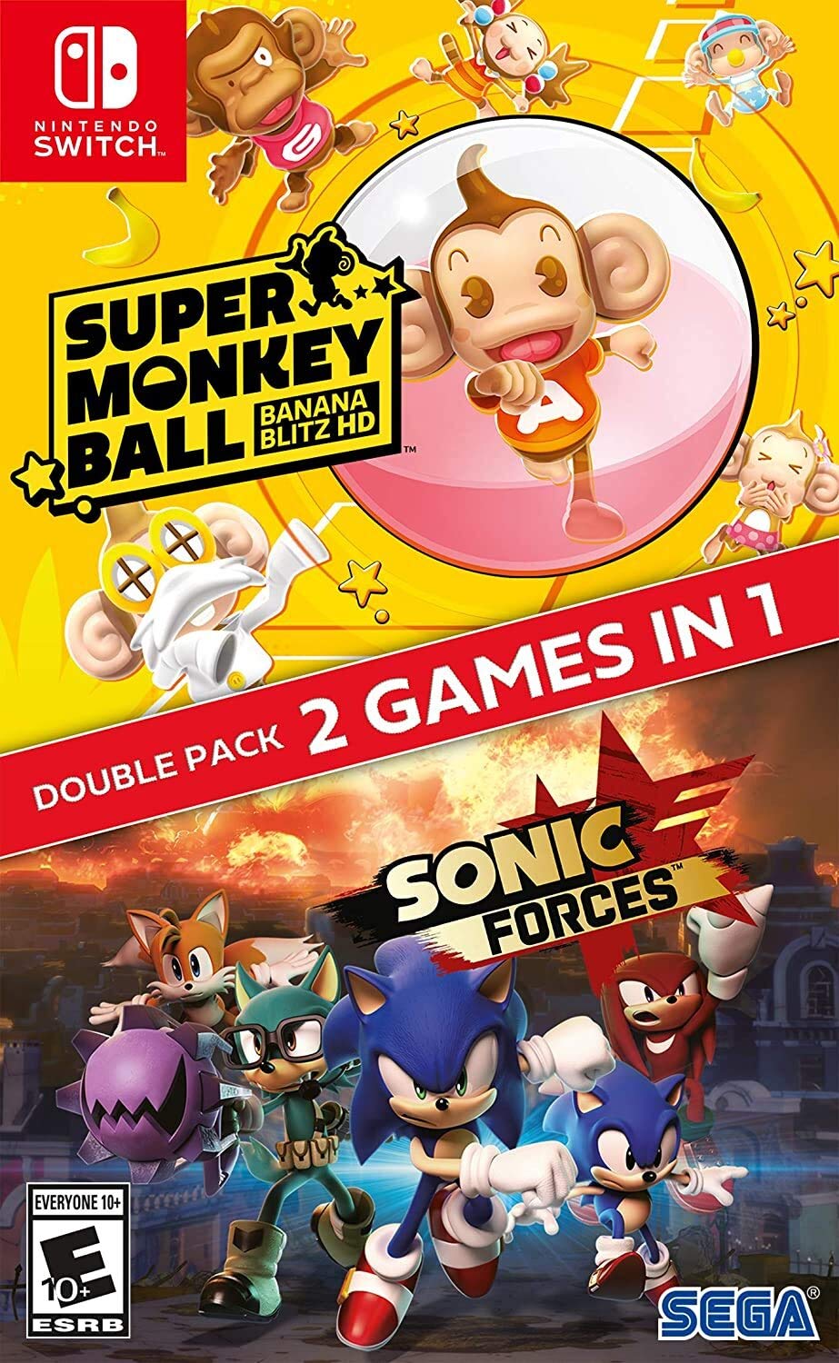 Sonic Forces + Super Monkey Ball: Banana Blitz HD Double Pack - Nintendo Switch