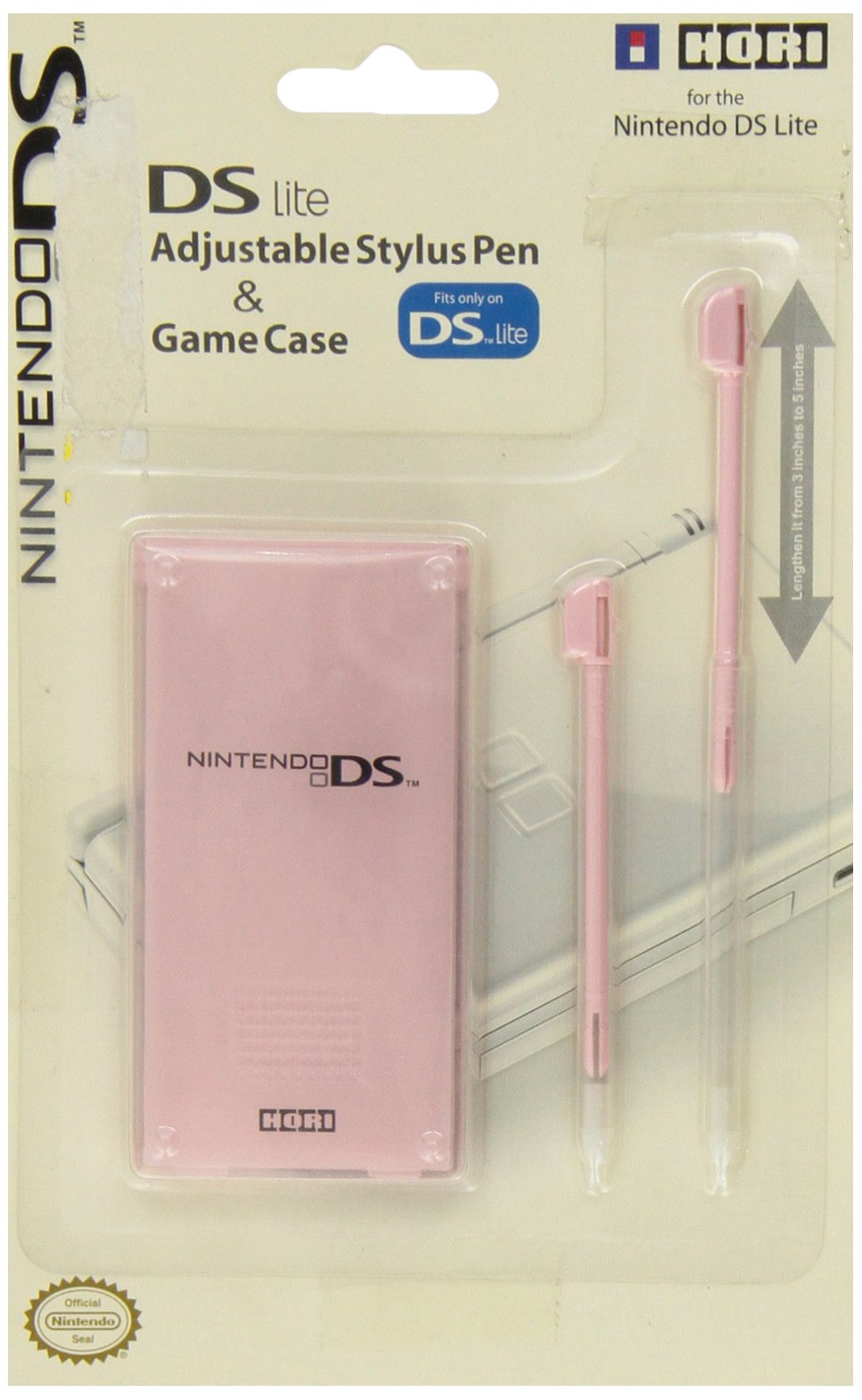 DS Lite Adjustable Stylus Pen & Game Case Hori- Colors varies