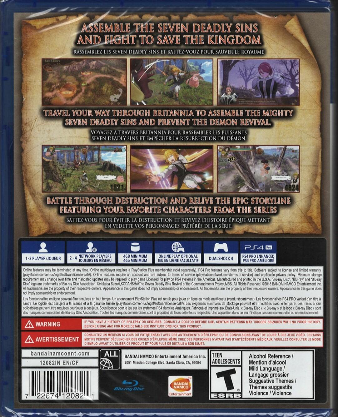 The Seven Deadly Sins: Knights of Britannia - PlayStation 4