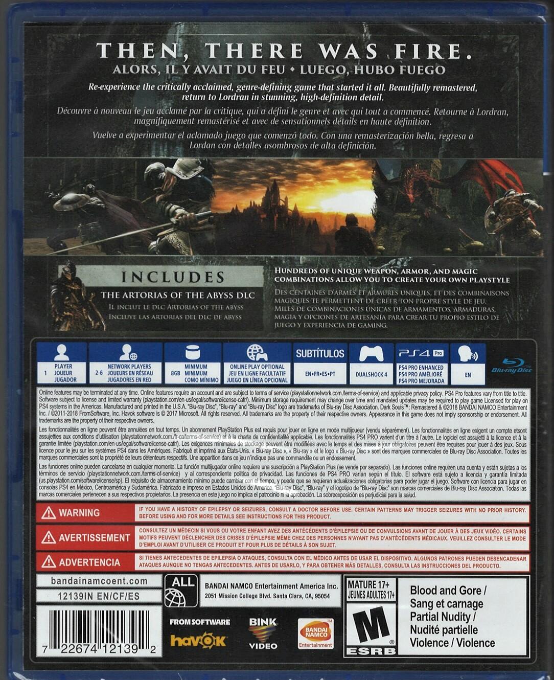 Dark Souls Remastered - PlayStation 4