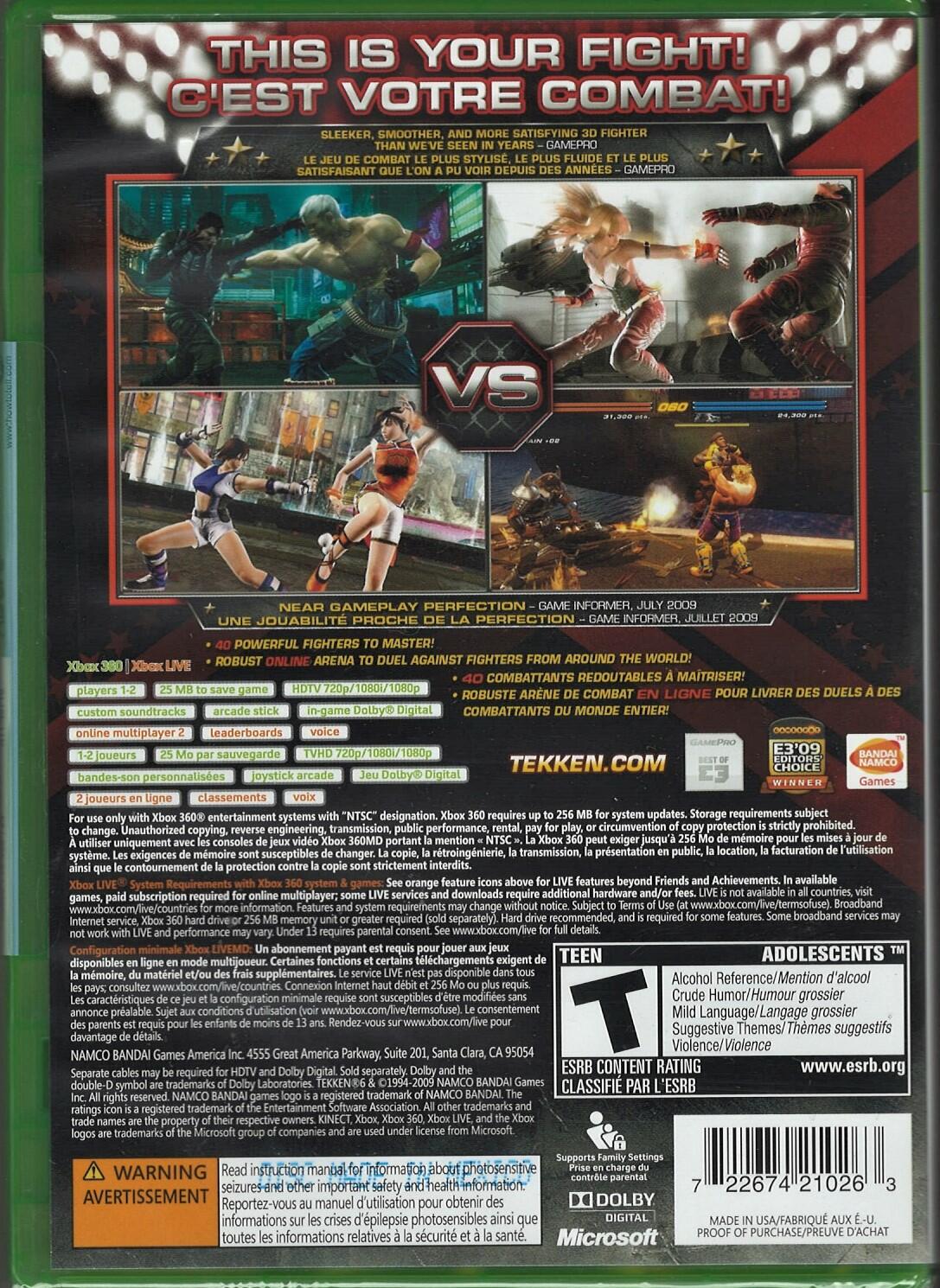 Tekken 6 (Platinum Hits) - Xbox 360